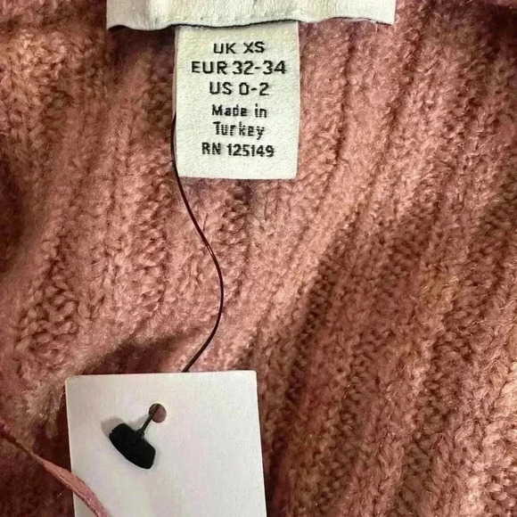 Topshop Long Cardigan rose color size Extra small NWT - Picture 4 of 5